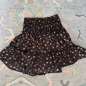 Altar'd State Black and Brown High-Low Skirt